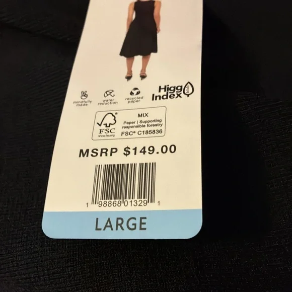 Elegant Black Sleeveless Dress NWT Edited By Remi Bader Pleated - Picture 8 of 8